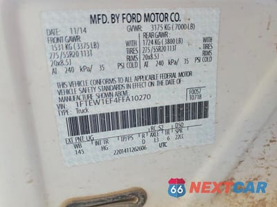 Zdjęcie 12 z 12 samochodu: 2015 FORD F150 VIN:1FTEW1EF4FFA10270 - miniatura