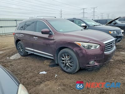 Czwarte zdjęcie samochodu z boku: 2013 INFINITI JX35 BASE VIN:5N1AL0MN2DC326660 - miniatura