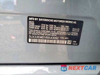 Zdjęcie 13 z 13 samochodu: 2024 BMW X7 M60I VIN:5UX33EM01R9S43092 - miniatura