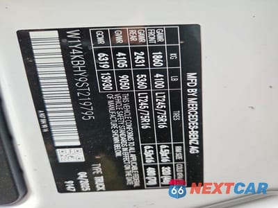 Zdjęcie 12 z 12 samochodu: 2025 MERCEDES-BENZ 2500 CREW VIN:W1Y4KBHY9ST219795 - miniatura