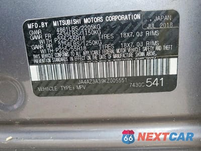 Zdjęcie 13 z 13 samochodu: 2019 MITSUBISHI OUTLANDER SE VIN:JA4AZ3A39KZ005551 - miniatura