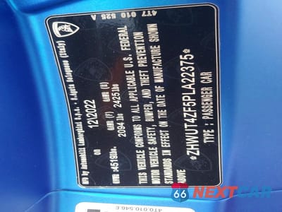 Zdjęcie 12 z 12 samochodu: 2023 LAMBORGHINI HURACAN EVO VIN:ZHWUT4ZF5PLA22375 - miniatura