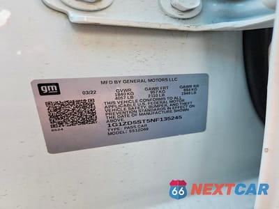 Zdjęcie 12 z 12 samochodu: 2022 CHEVROLET MALIBU LT VIN:1G1ZD5ST5NF135245 - miniatura
