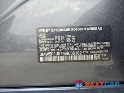 Zdjęcie 12 z 12 samochodu: 2021 BMW 330I VIN:3MW5R1J07M8C06182 - miniatura