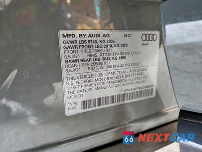 Zdjęcie 13 z 13 samochodu: 2021 AUDI SQ5 SPORTBACK PRESTIGE VIN:WA134AFY8M2096369 - miniatura