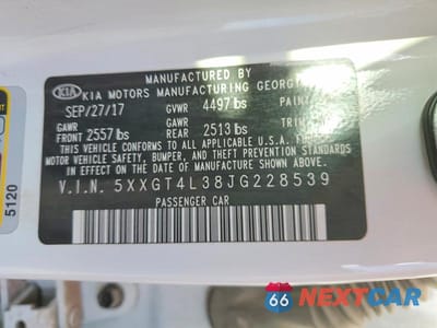 Zdjęcie 12 z 12 samochodu: 2018 KIA OPTIMA LX VIN:5XXGT4L38JG228539 - miniatura