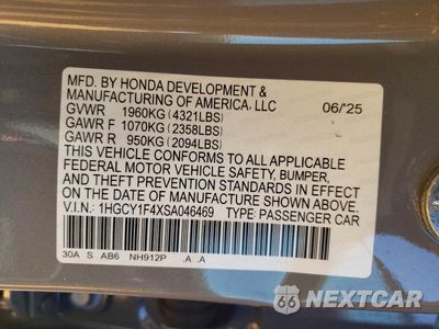 Zdjęcie 12 z 12 samochodu: 2025 HONDA ACCORD SE VIN:1HGCY1F4XSA046469 - miniatura