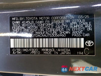 Zdjęcie 13 z 13 samochodu: 2025 TOYOTA PRIUS LE VIN:JTDACAAU7S3056960 - miniatura