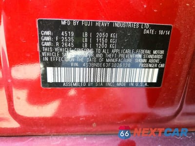 Zdjęcie 12 z 12 samochodu: 2015 SUBARU LEGACY 2.5I PREMIUM VIN:4S3BNBE63F3026120 - miniatura