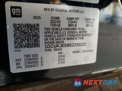Zdjęcie 12 z 12 samochodu: 2025 CHEVROLET SILVERADO K1500 HIGH COUNTRY VIN:1GCUKJED8SZ293223 - miniatura