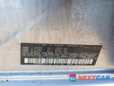 Zdjęcie 12 z 12 samochodu: 2018 SUBARU IMPREZA VIN:4S3GTAA62J3744892 - miniatura