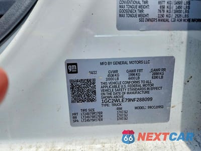 Zdjęcie 10 z 10 samochodu: 2022 CHEVROLET SILVERADO HD UTILITY / SERVICE TRUCK VIN:1GC2WLE79NF288099 - miniatura