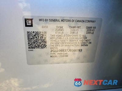 Zdjęcie 12 z 12 samochodu: 2018 CHEVROLET IMPALA LT VIN:2G1105S37J9166783 - miniatura