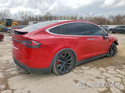 Trzecie zdjęcie samochodu z tyłu: 2020 TESLA MODEL X VIN:5YJXCBE46LF284026 - miniatura