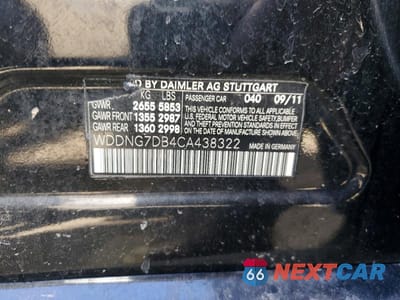 Zdjęcie 12 z 12 samochodu: 2012 MERCEDES-BENZ S 550 VIN:WDDNG7DB4CA438322 - miniatura