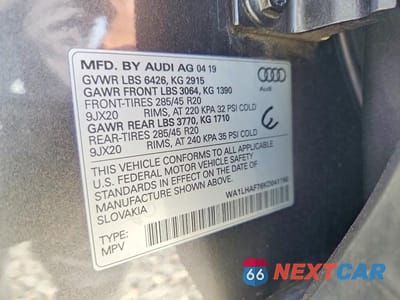 Zdjęcie 13 z 13 samochodu: 2019 AUDI Q7 PREMIUM PLUS VIN:WA1LHAF76KD041190 - miniatura