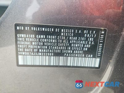 Zdjęcie 12 z 12 samochodu: 2018 VOLKSWAGEN JETTA SE VIN:3VWDB7AJ3JM222989 - miniatura