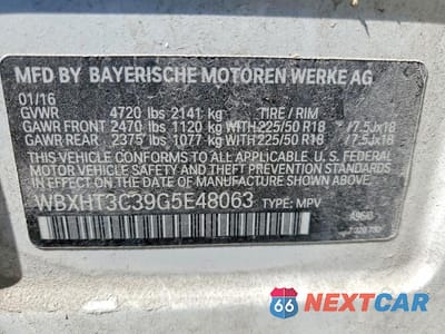 Zdjęcie 12 z 12 samochodu: 2016 BMW X1 XDRIVE28I VIN:WBXHT3C39G5E48063 - miniatura