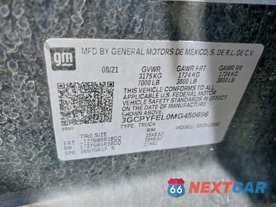 Zdjęcie 12 z 12 samochodu: 2021 CHEVROLET SILVERADO K1500 LT TRAIL BOSS VIN:3GCPYFEL0MG450696 - miniatura