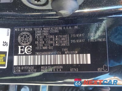 Zdjęcie 12 z 12 samochodu: 2024 TOYOTA COROLLA CROSS LE VIN:7MUCAABGXRV117174 - miniatura
