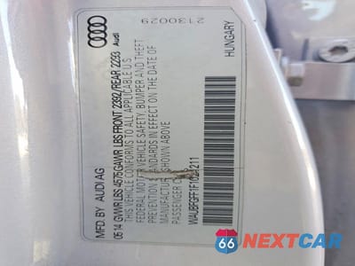 Zdjęcie 13 z 13 samochodu: 2015 AUDI A3 PREMIUM VIN:WAUBFGFF1F1021211 - miniatura