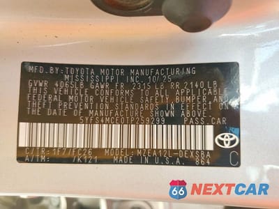 Zdjęcie 12 z 12 samochodu: 2026 TOYOTA COROLLA SE VIN:5YFS4MCE0TP259299 - miniatura