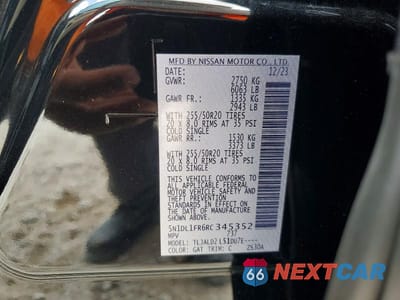 Zdjęcie 13 z 13 samochodu: 2024 INFINITI QX60 LUXE VIN:5N1DL1FR6RC345352 - miniatura