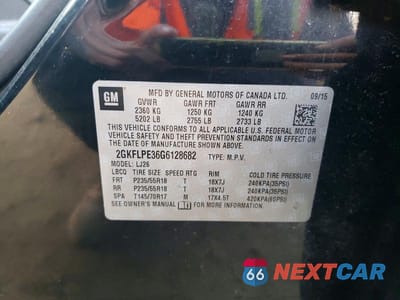 Zdjęcie 13 z 13 samochodu: 2016 GMC TERRAIN SLT VIN:2GKFLPE36G6128682 - miniatura