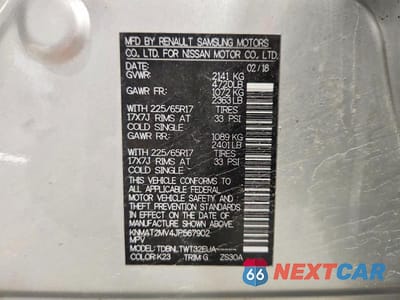 Zdjęcie 13 z 13 samochodu: 2018 NISSAN ROGUE SV VIN:KNMAT2MV4JP567902 - miniatura