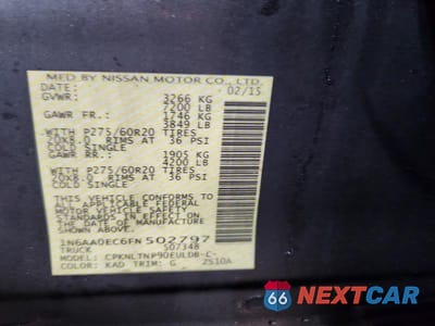 Zdjęcie 12 z 12 samochodu: 2015 NISSAN TITAN SV VIN:1N6AA0EC6FN502797 - miniatura