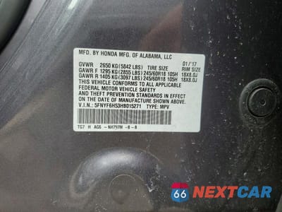 Zdjęcie 12 z 12 samochodu: 2017 HONDA PILOT EXL VIN:5FNYF6H53HB015271 - miniatura