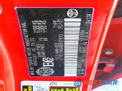 Zdjęcie 12 z 12 samochodu: 2022 TOYOTA CAMRY XLE VIN:4T1B21HK4NU017913 - miniatura