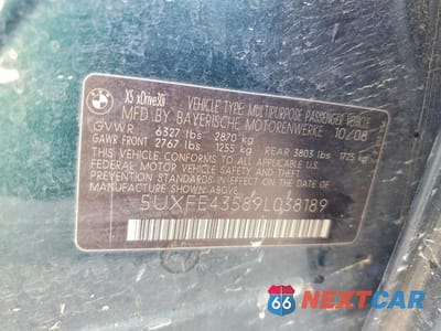 Zdjęcie 13 z 13 samochodu: 2009 BMW X5 XDRIVE30I VIN:5UXFE43589L038189 - miniatura