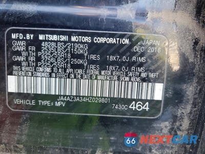 Zdjęcie 12 z 12 samochodu: 2017 MITSUBISHI OUTLANDER SE VIN:JA4AZ3A34HZ029801 - miniatura