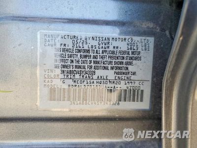 Zdjęcie 12 z 12 samochodu: 2025 NISSAN SENTRA SV VIN:3N1AB8CV4SY343328 - miniatura