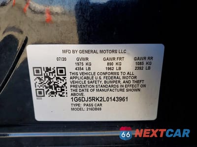 Zdjęcie 12 z 12 samochodu: 2020 CADILLAC CT4 LUXURY VIN:1G6DJ5RK2L0143961 - miniatura