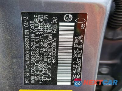 Zdjęcie 12 z 12 samochodu: 2013 LEXUS ES 350 BASE VIN:JTHBK1GG0D2058436 - miniatura