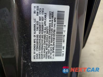 Zdjęcie 13 z 13 samochodu: 2014 HONDA ODYSSEY EX VIN:5FNRL5H47EB125766 - miniatura