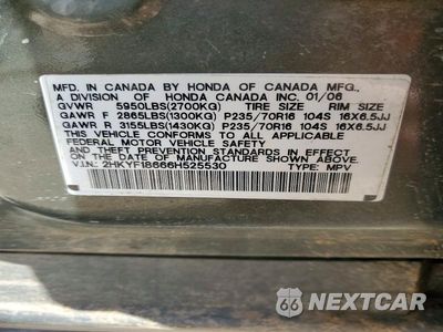 Zdjęcie 13 z 13 samochodu: 2006 HONDA PILOT EX VIN:2HKYF18666H525530 - miniatura