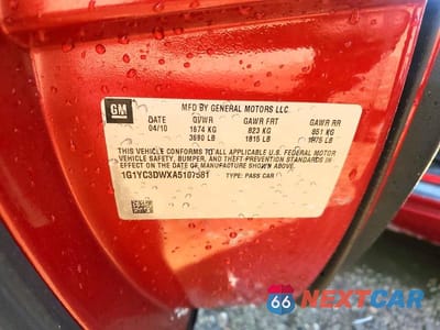 Zdjęcie 13 z 13 samochodu: 2010 CHEVROLET CORVETTE VIN:1G1YC3DWXA5107581 - miniatura
