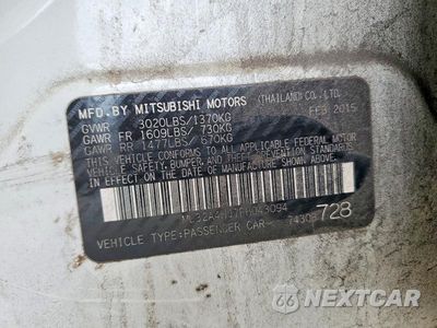 Zdjęcie 12 z 12 samochodu: 2015 MITSUBISHI MIRAGE ES VIN:ML32A4HJ7FH043094 - miniatura