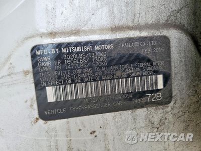 Zdjęcie 12 z 13 samochodu: 2015 MITSUBISHI MIRAGE ES VIN:ML32A4HJ7FH043094 - miniatura