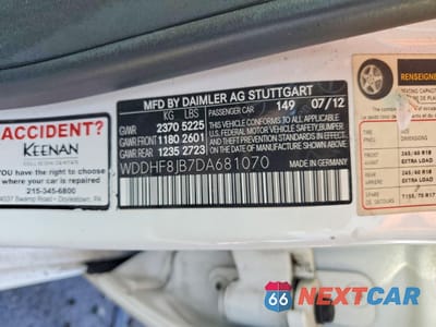 Zdjęcie 12 z 12 samochodu: 2013 MERCEDES-BENZ E 350 4MATIC VIN:WDDHF8JB7DA681070 - miniatura