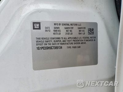 Zdjęcie 12 z 13 samochodu: 2012 CHEVROLET CRUZE LS VIN:1G1PC5SH9C7389134 - miniatura