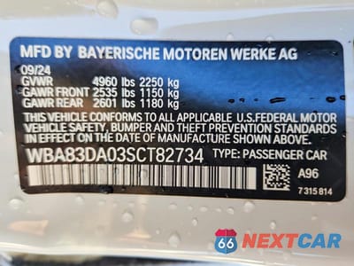 Zdjęcie 12 z 12 samochodu: 2025 BMW M440XI VIN:WBA83DA03SCT82734 - miniatura