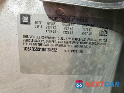 Zdjęcie 12 z 12 samochodu: 2016 CADILLAC CTS LUXURY COLLECTION VIN:1G6AR5SS1G0164652 - miniatura