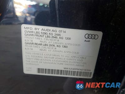 Zdjęcie 12 z 12 samochodu: 2015 AUDI Q5 PREMIUM PLUS VIN:WA1LFAFP5FA018366 - miniatura