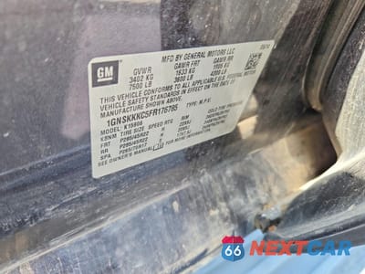 Zdjęcie 13 z 13 samochodu: 2015 CHEVROLET SUBURBAN K1500 LTZ VIN:1GNSKKKC5FR176785 - miniatura