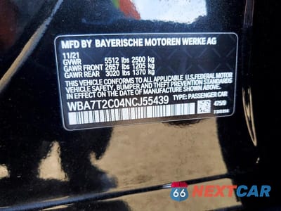 Zdjęcie 13 z 13 samochodu: 2022 BMW 740 I VIN:WBA7T2C04NCJ55439 - miniatura