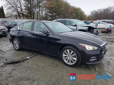 Czwarte zdjęcie samochodu z boku: 2014 INFINITI Q50 BASE VIN:JN1BV7AR3EM698378 - miniatura